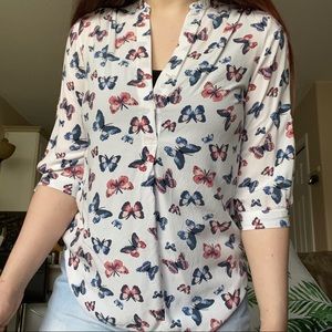 2 for 25 💗 Butterfly Patterned Blouse